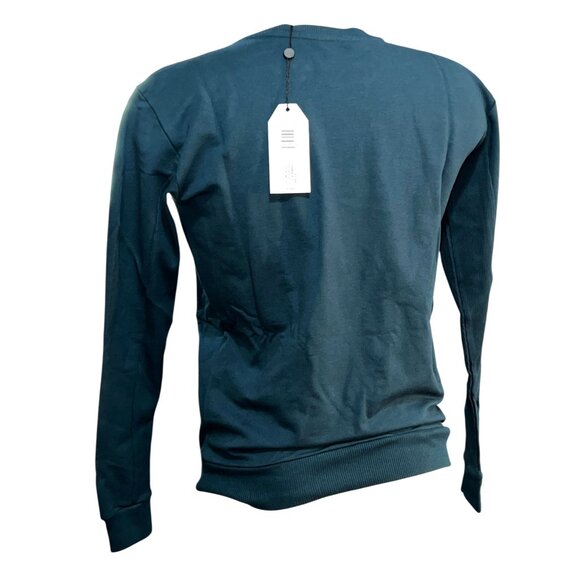 Universal Standard Meridian Zip Pullover Sweater Sz 4XS (XS 00-0) Teal Green Lon - Picture 5 of 15